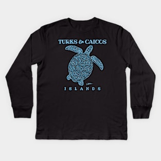 Turks & Caicos Islands Sea Turtle Kids Long Sleeve T-Shirt